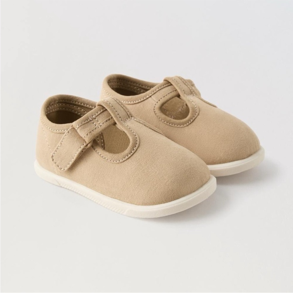 ZARA T-BAR COTTON SNEAKERS